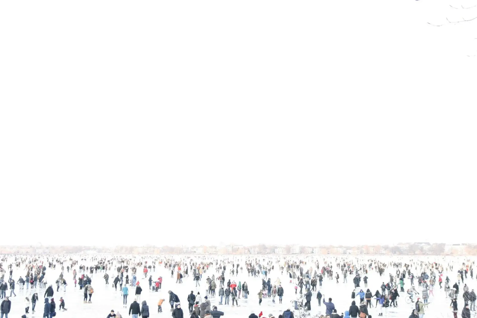 Ice skating on the Alster | Hamburg 02 alu-dibond by eyes & tries