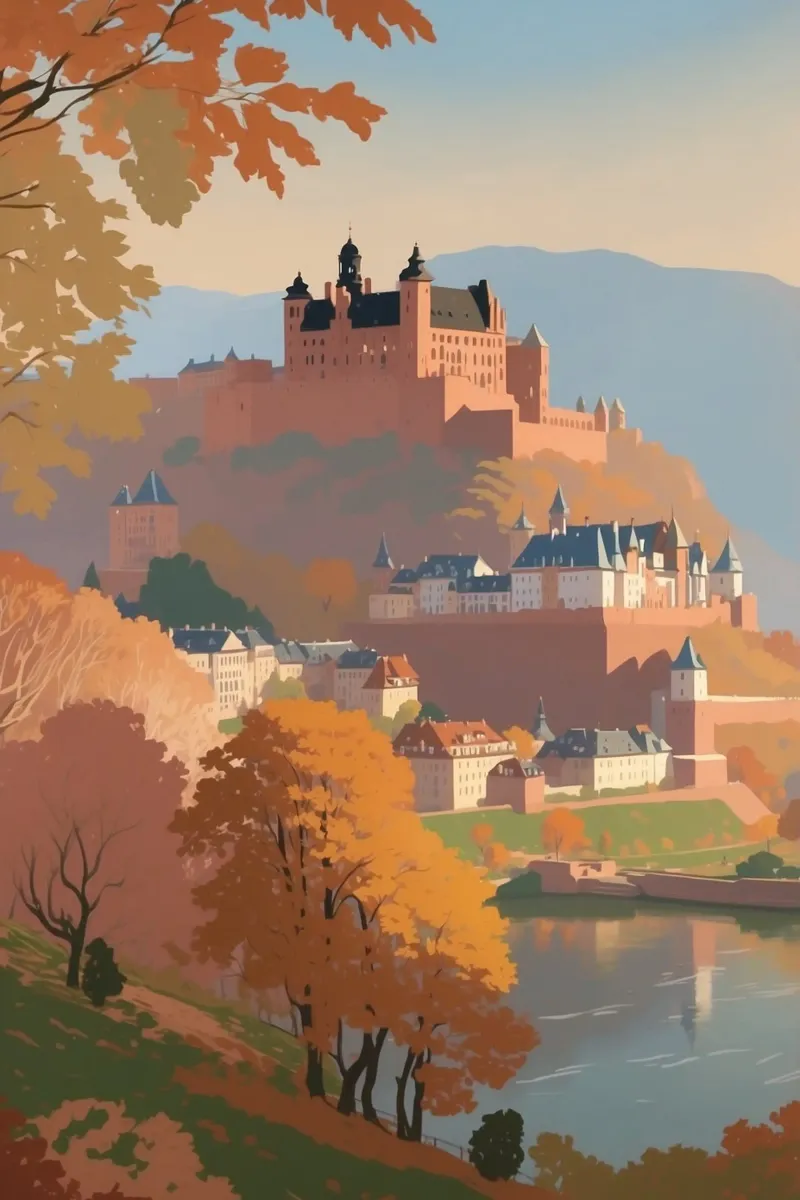 Heidelberg in autunno | Werk 8 poster da AlbertKlee