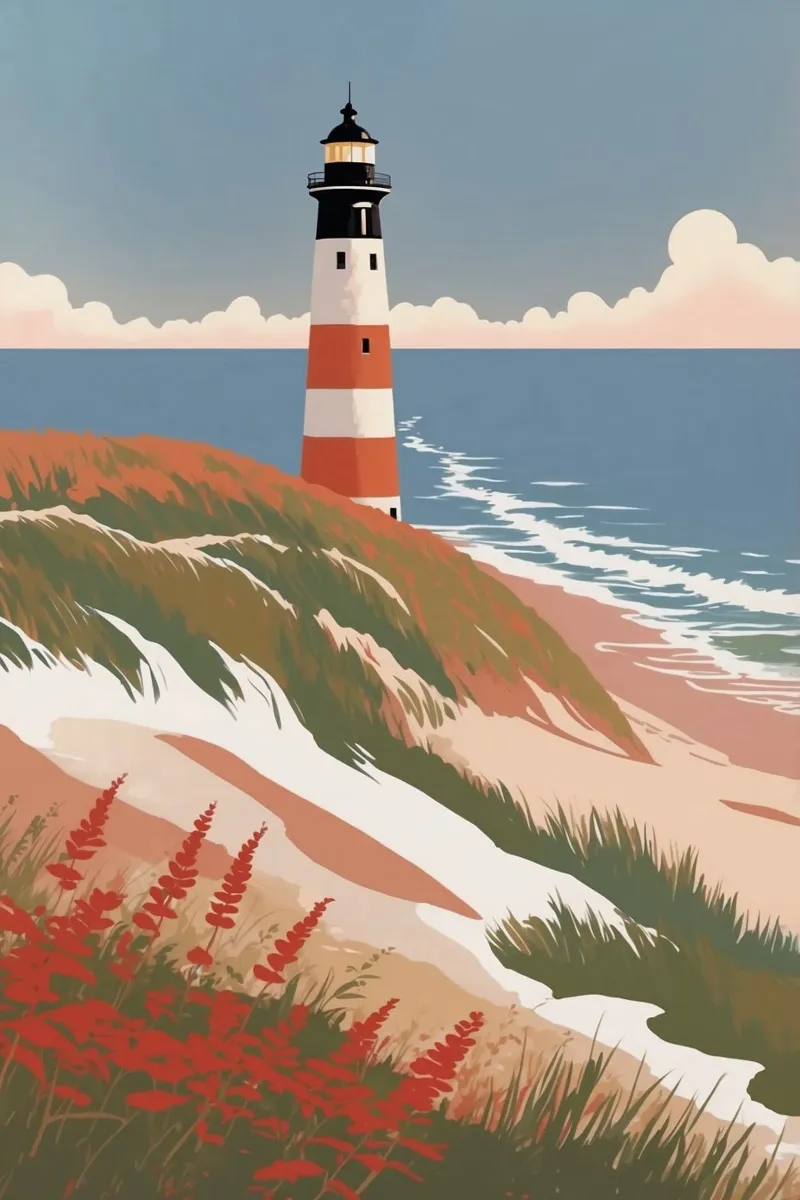 Texel in estate | Impianto 3 poster con telaio in legno da AlbertKlee