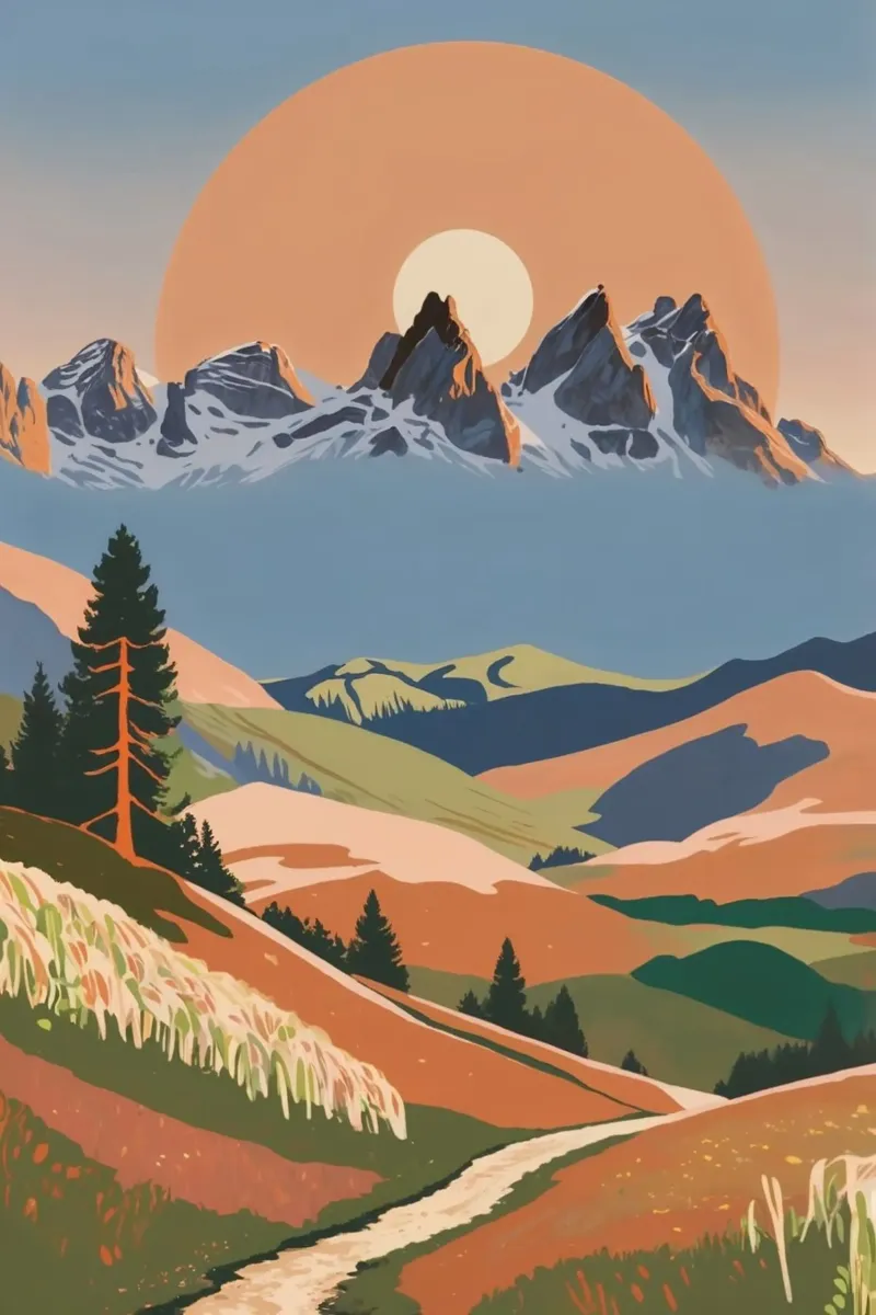 Le Tre Cime in autunno | Lavoro 2 carta hahnemühle da AlbertKlee