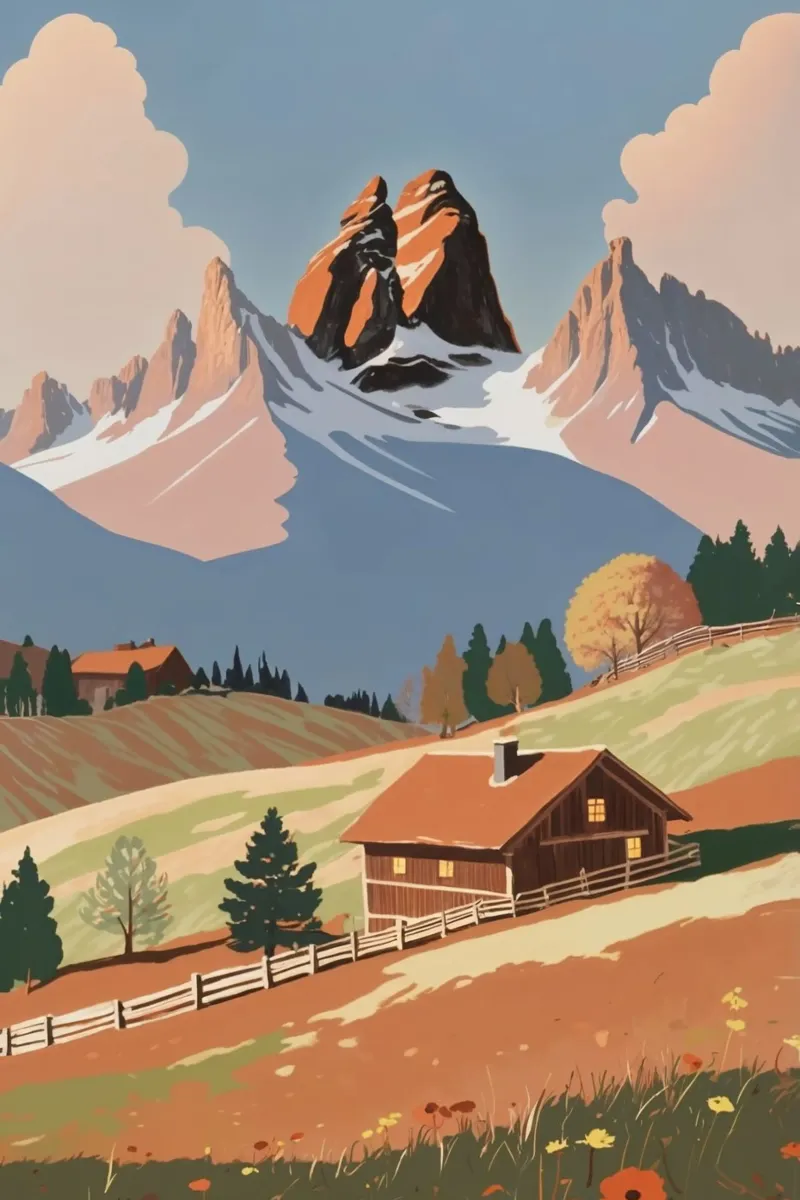 Le Tre Cime in autunno | Werk 5 plexiglass da AlbertKlee