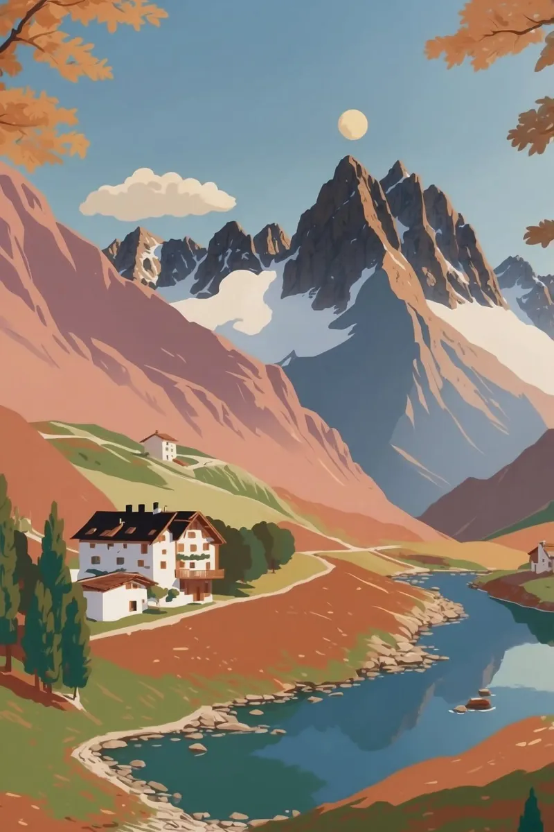 Tre cime in autunno | Lavoro 8 carta hahnemühle da AlbertKlee