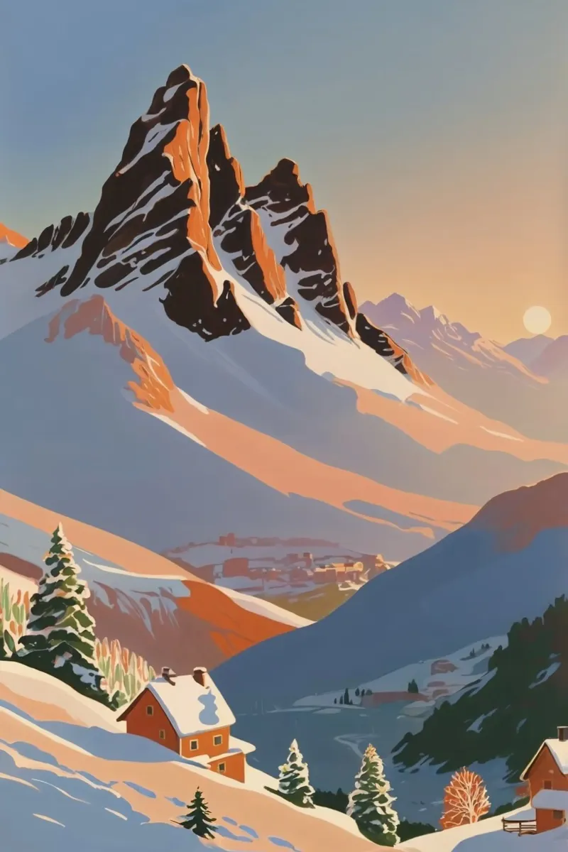 Drei Zinnen im Winter | Werk 1 Poster von AlbertKlee