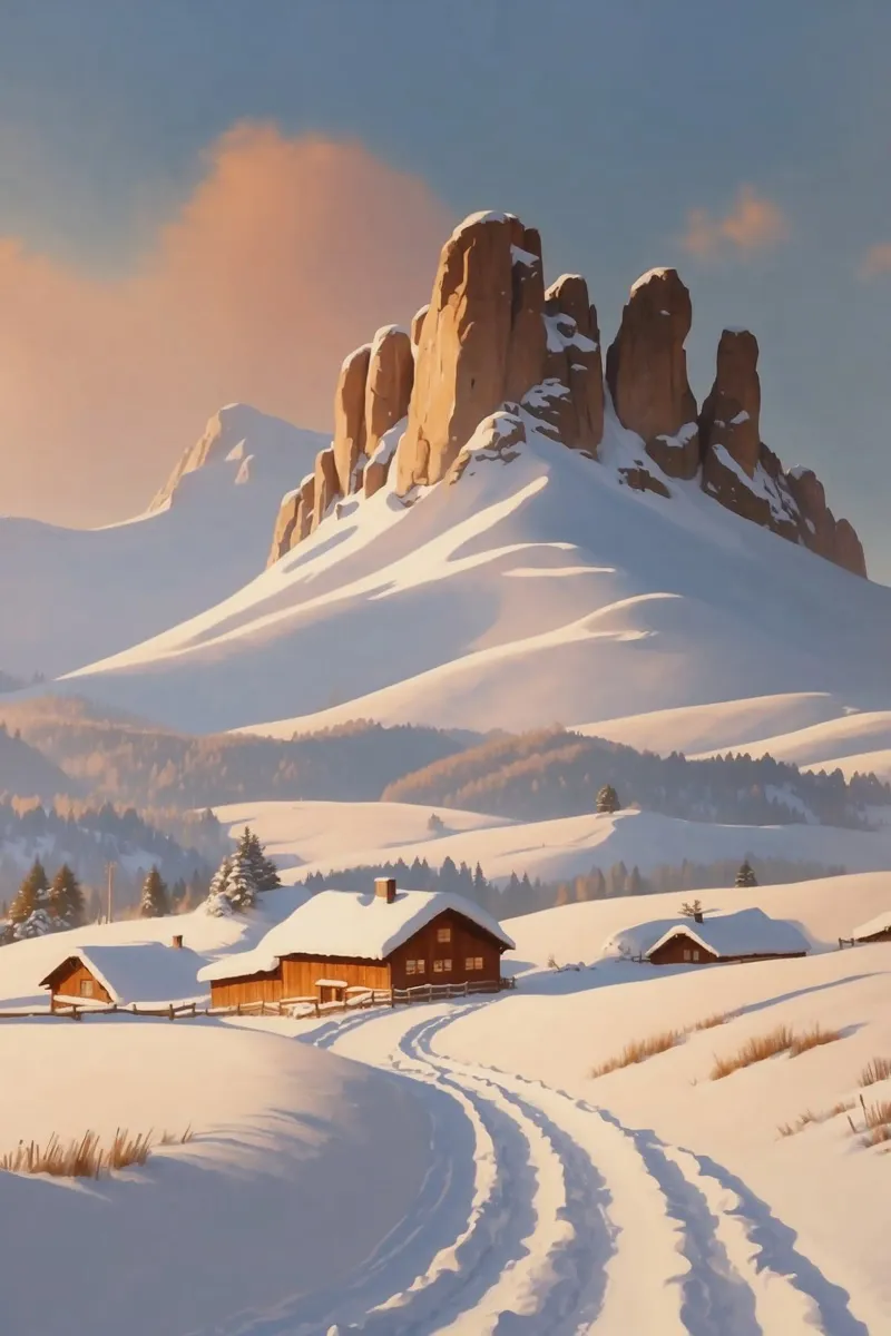 L'Alpe di Siusi in un paesaggio invernale meraviglioso | Impianto 1 plexiglass da AlbertKlee