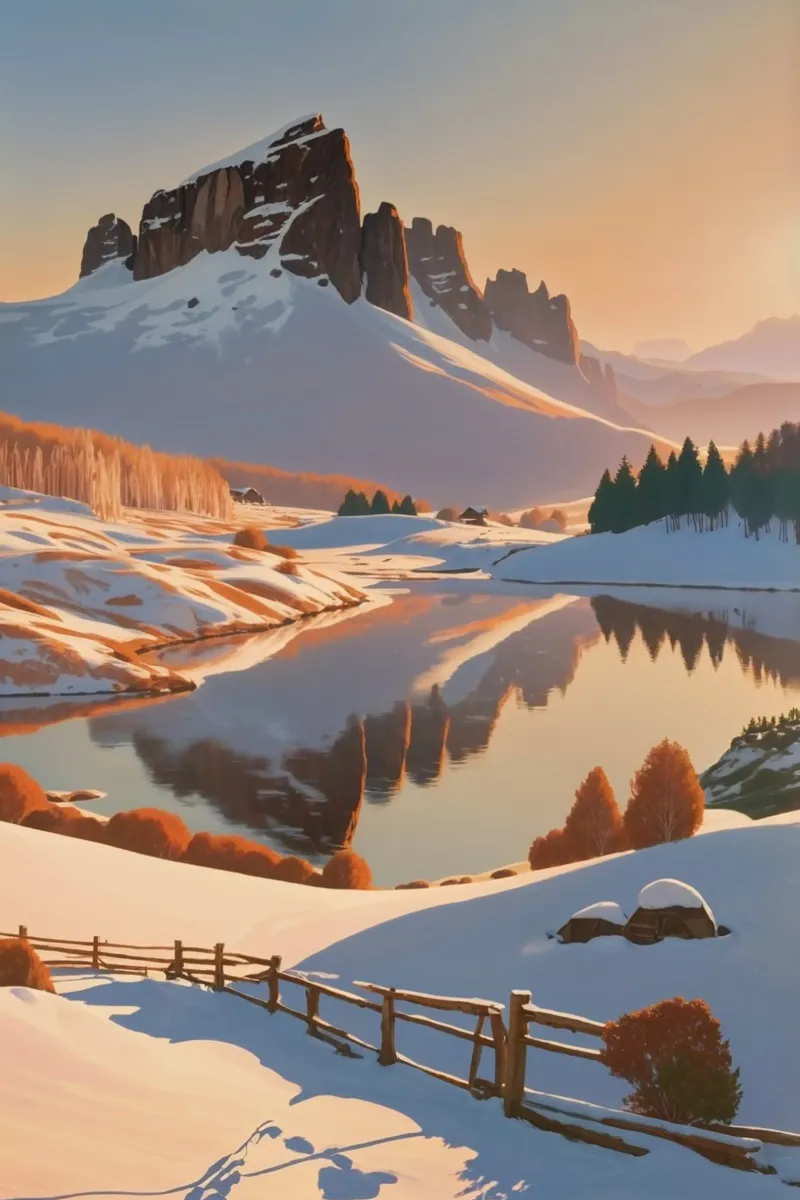 Paesaggio invernale sull'Alpe di Siusi | Werk 4 plexiglass da AlbertKlee
