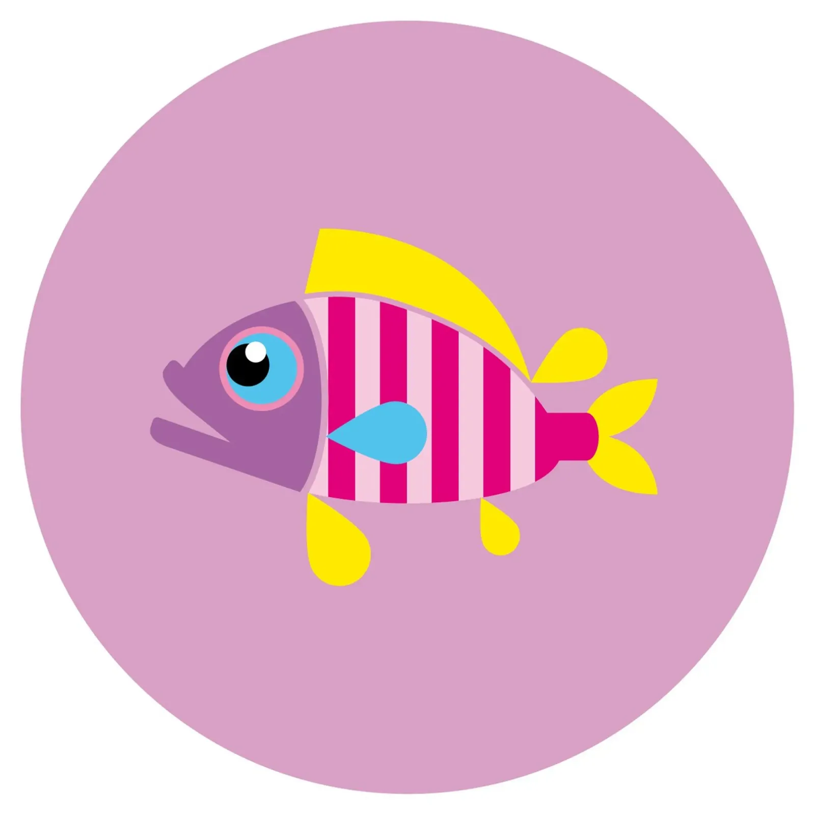 Pesce corallo poster con telaio in legno da Looks n Brains