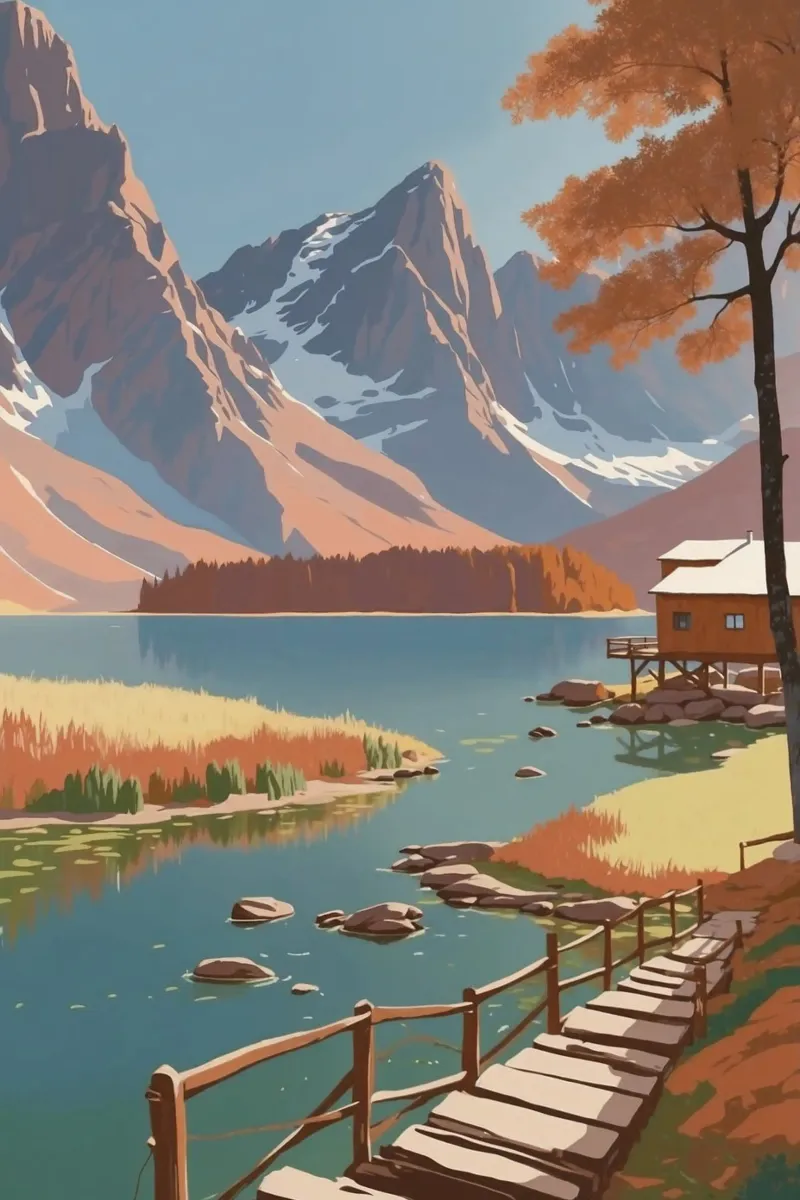 Autumnal tranquillity at Lake Braies | Werk 3 alu-dibond by AlbertKlee