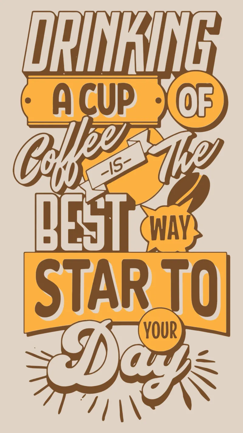 Bere una tazza di caffè è il modo migliore per iniziare la giornata pellicola backlit da Gunawan Rb
