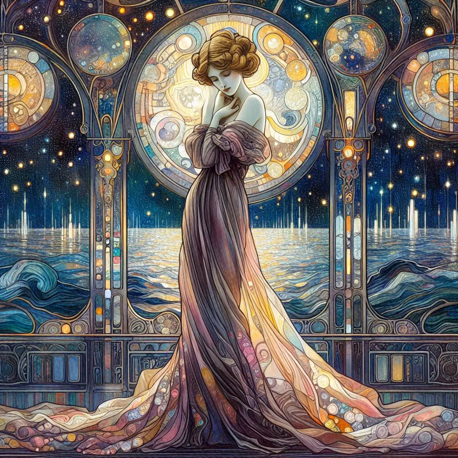 Full Moon pellicola backlit da Art-Nouveau-Dsg