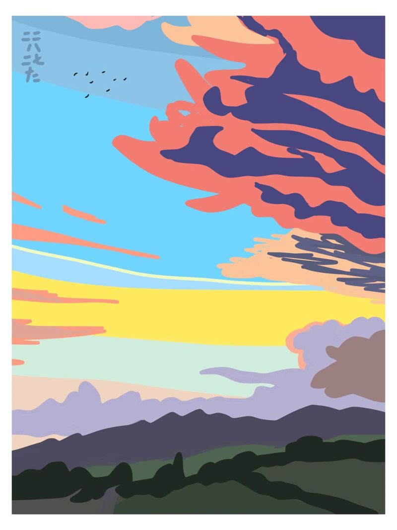 Summer Evening Cloud poster by Asobōze
