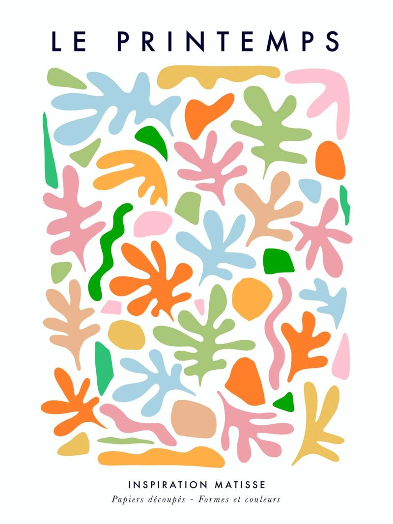 Le Printemps - Matisse Ausschnitte Frühling Natur Collage Poster von Dominique Vari