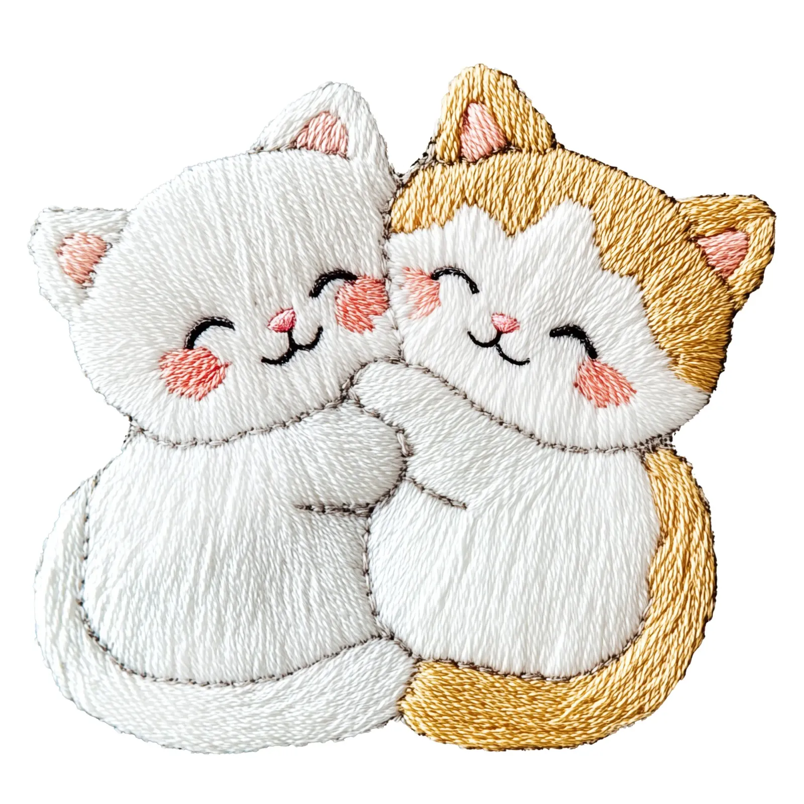Due adorabili gatti per bambini | Nello stile del ricamo poster da Autofocus