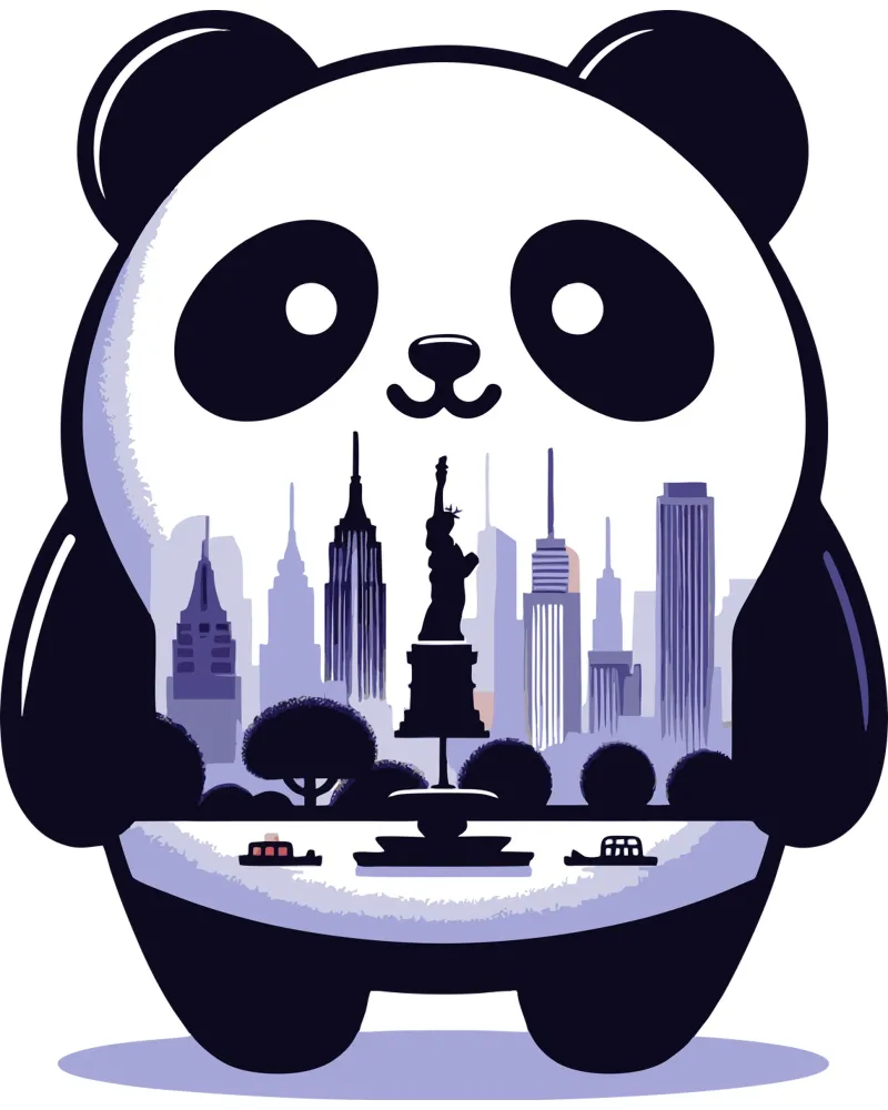 panda di città pellicola backlit da artdesign1985