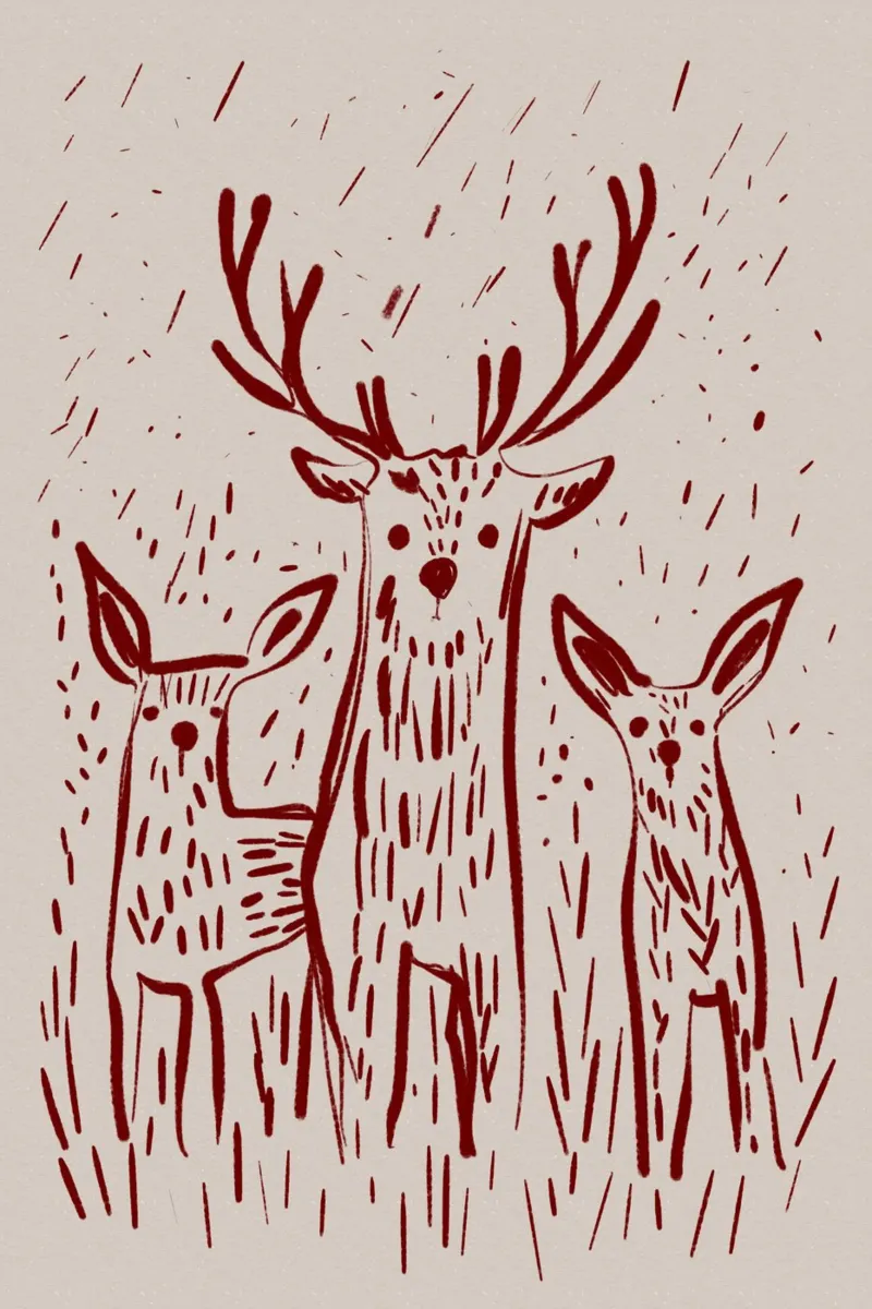 Three Deers carta hahnemühle da treechild