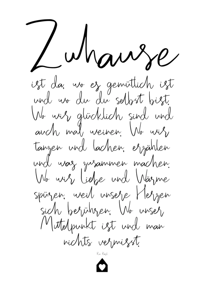 Zuhause - ein Gedicht poster da Ohkimiko