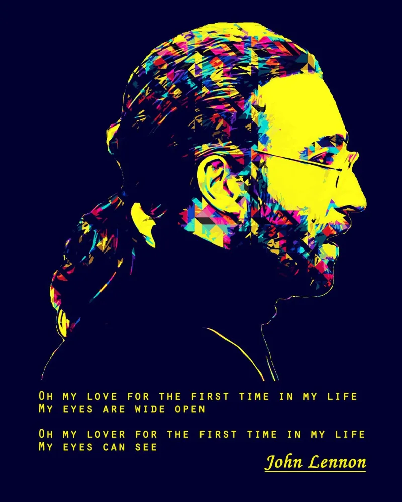 Arte di Lennon pellicola backlit da neonartroom