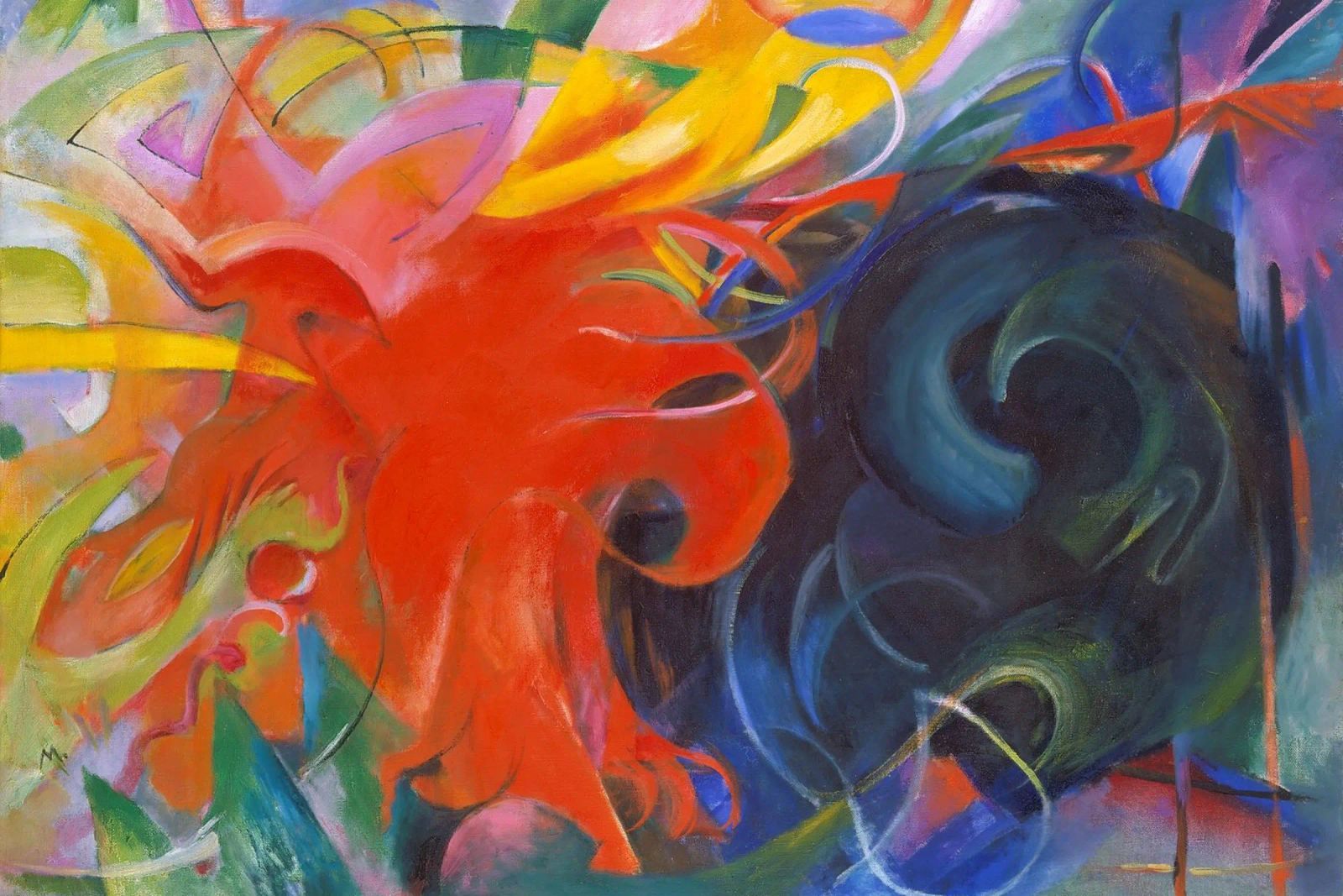 Franz Marc - Forme di lotta poster da ARTOTHEK