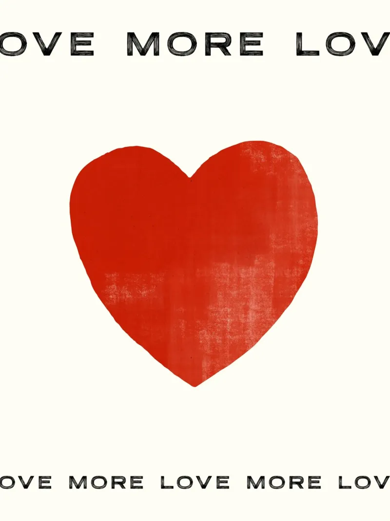 MORE LOVE poster con telaio in plastica da STUDIO LEEMO