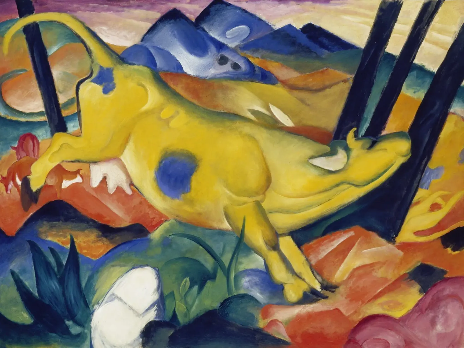 Franz Marc - Vache jaune hahnemühle de ARTOTHEK