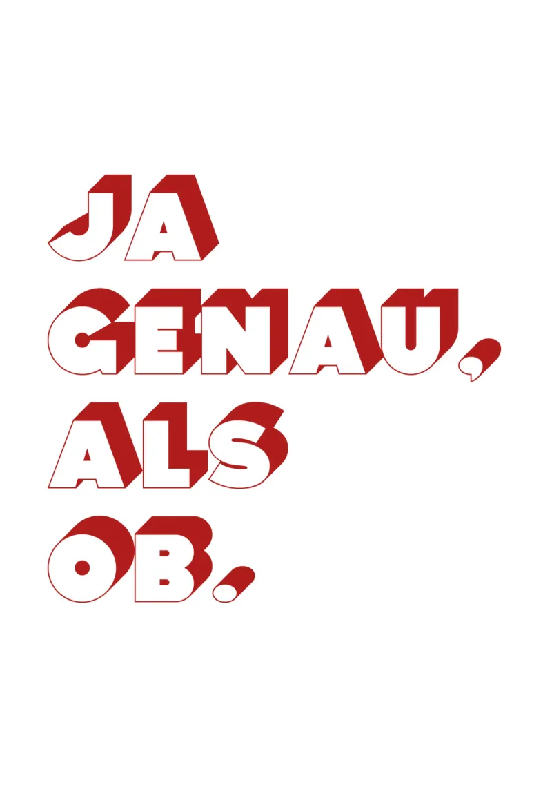 Ja genau, als ob. carta hahnemühle da Nur So Studio