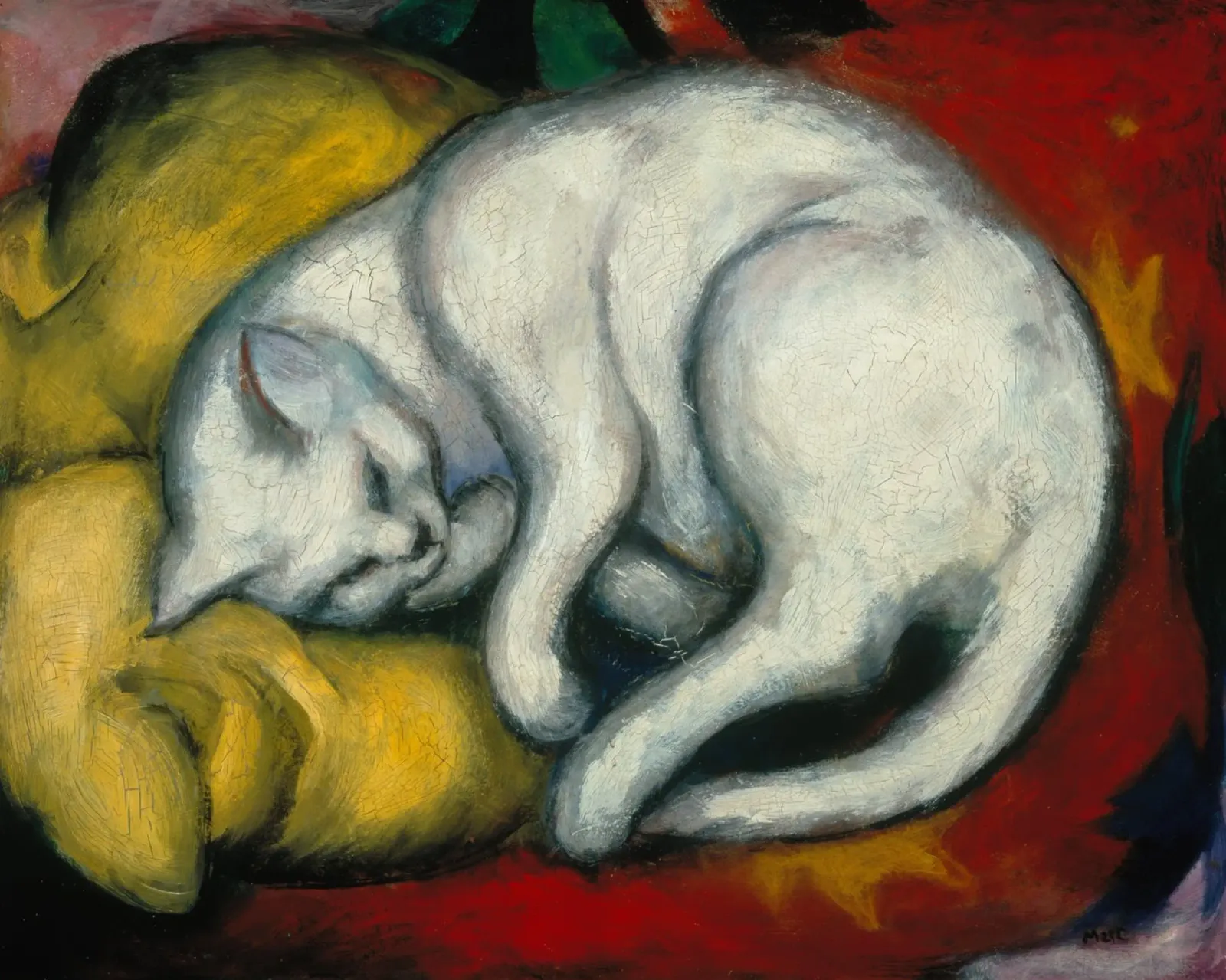 Franz Marc - Gatto bianco pellicola backlit da ARTOTHEK