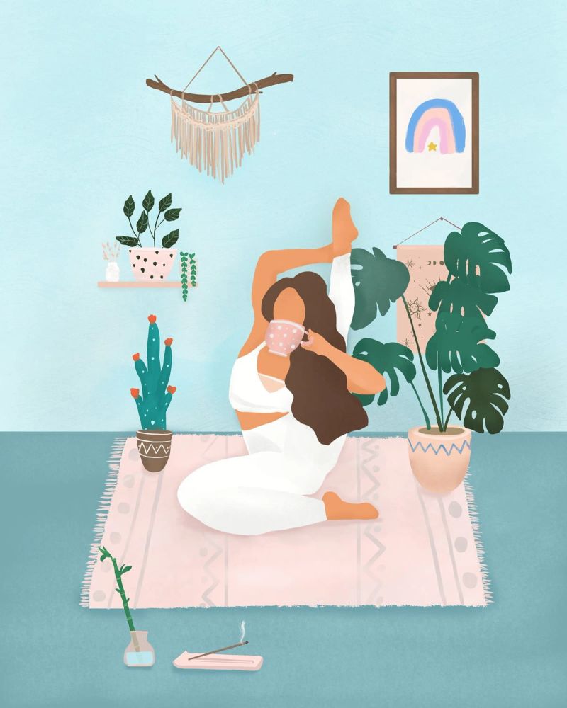 Yoga-Zeit Poster von Petra Lizde