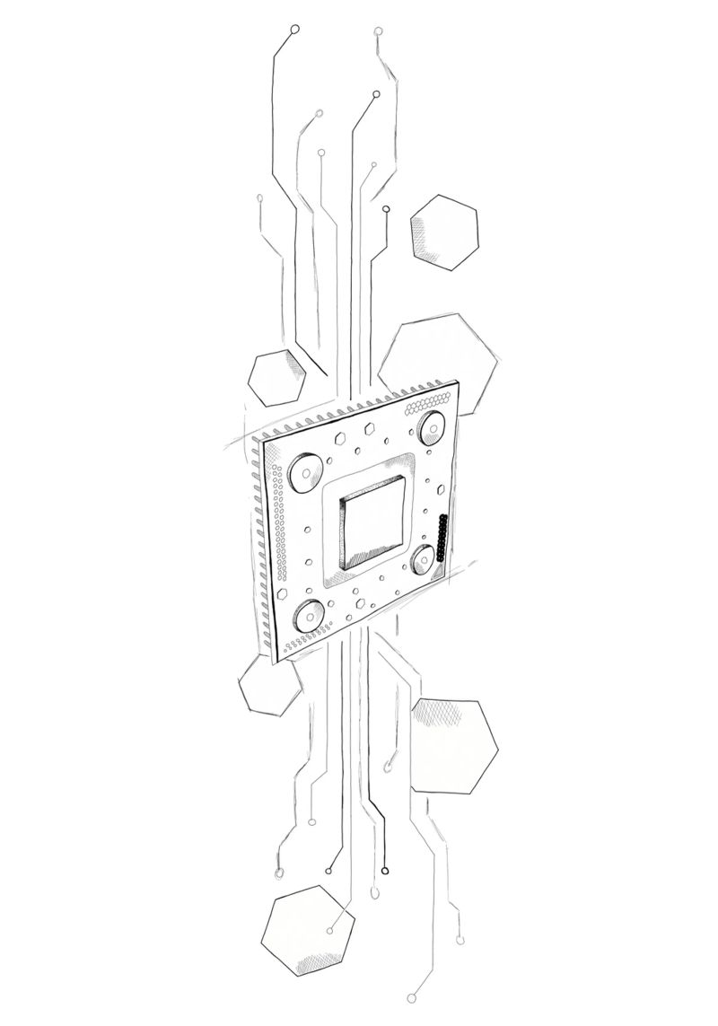 CPU | Lineart pellicola backlit da venten
