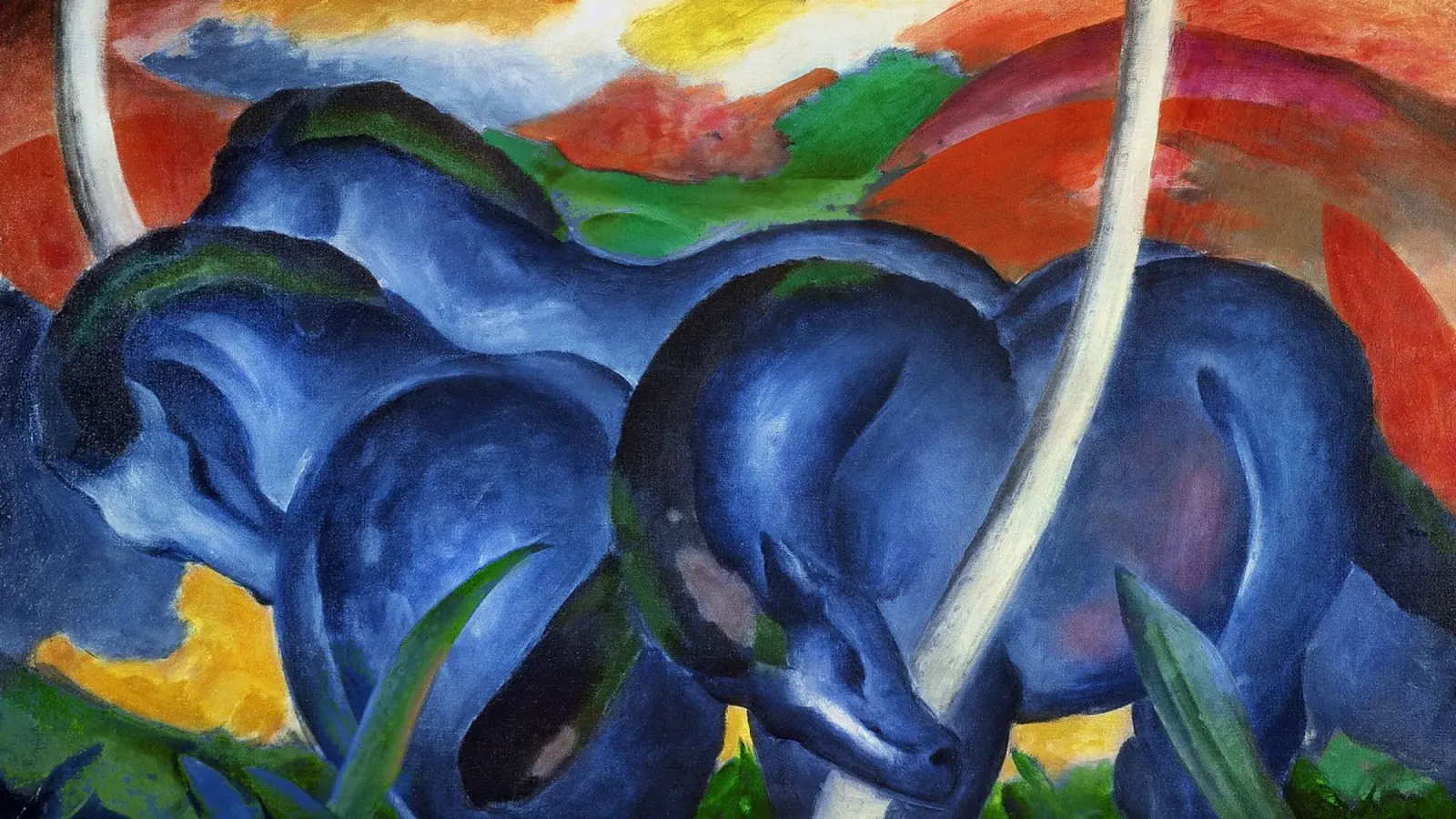Franz Marc - I grandi cavalli blu pellicola backlit da ARTOTHEK