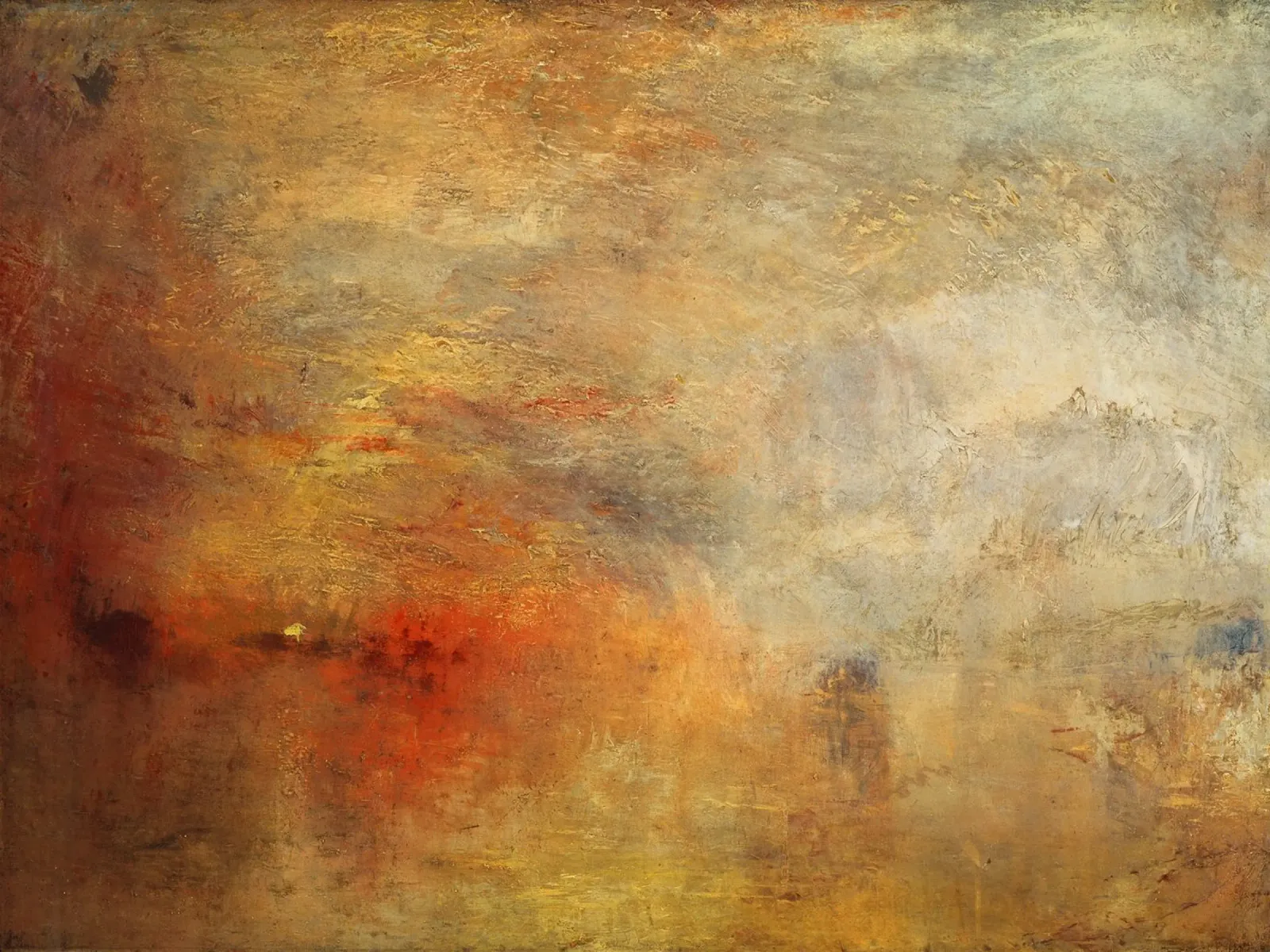Turner - Il sole che tramonta su un lago pellicola backlit da ARTOTHEK