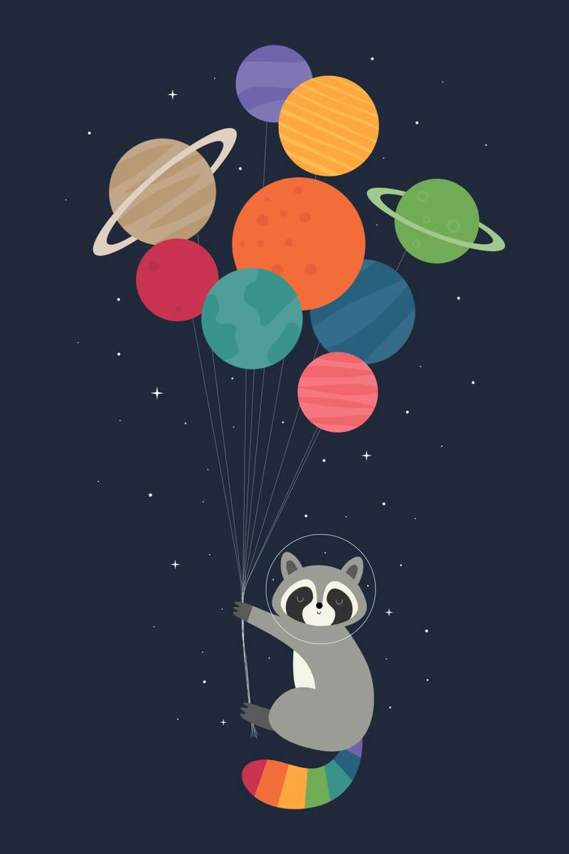 Procione spaziale poster da Andy Westface