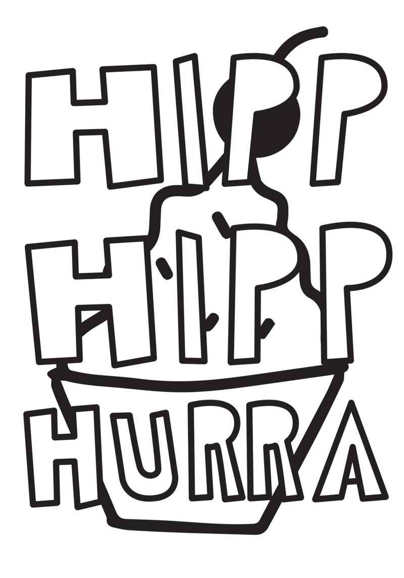 Hipp Hipp Hurra Poster von Constanze Art Direction