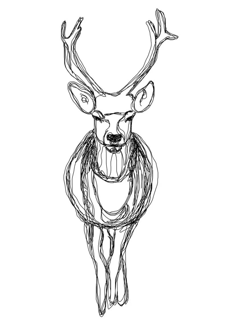 One line deer pellicola backlit da BAINAI