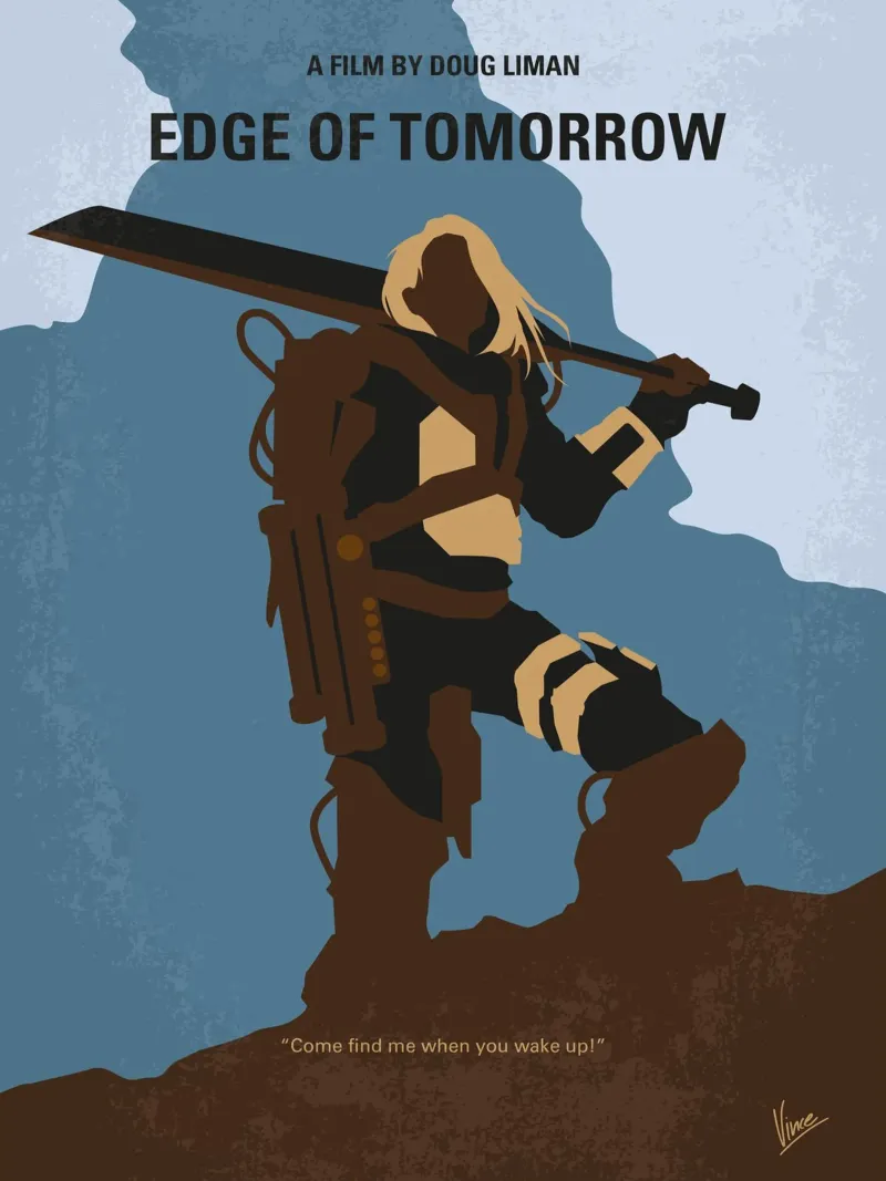 No790 My Edge of Tomorrow minimal movie poster plexiglass da Chungkong