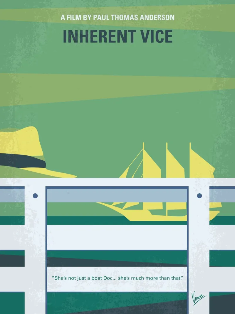 No793 My Inherent Vice minimal movie poster carta hahnemühle da Chungkong