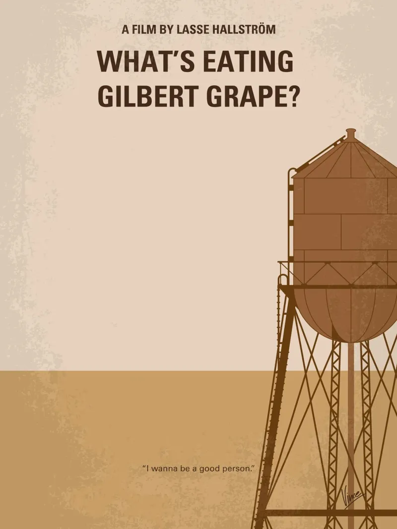 No795 My Whats Eating Gilbert Grape minimal movie poster alluminio dibond da Chungkong