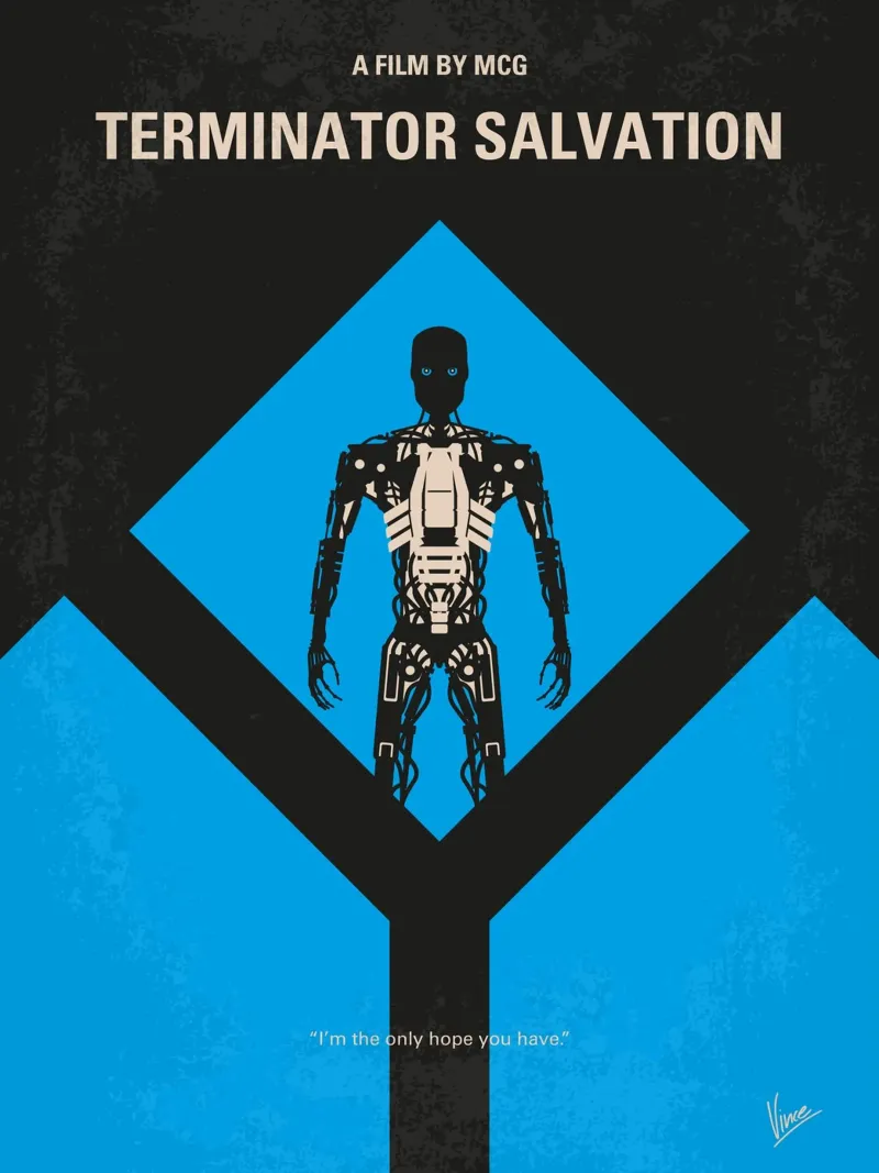 No802-4 My The Terminator 4 minimal movie poster alluminio dibond da Chungkong