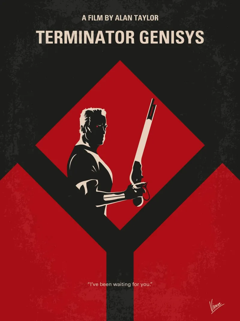 No802-5 My The Terminator 5 minimal movie poster carta hahnemühle da Chungkong