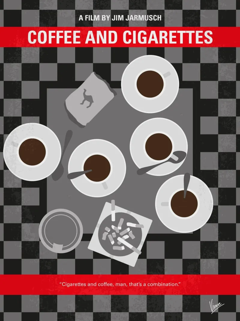 No808 My Coffee and Cigarettes minimal movie poster poster da Chungkong