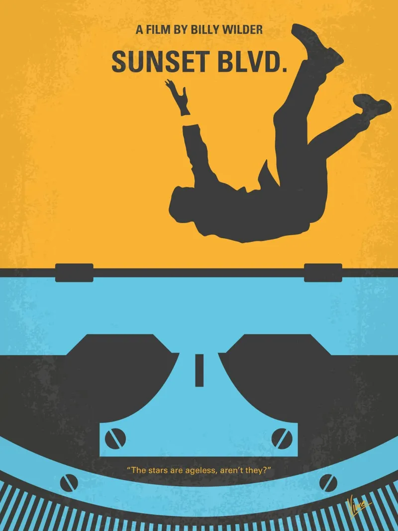 No813 My Sunset Blvd minimal movie poster poster con telaio in alluminio da Chungkong