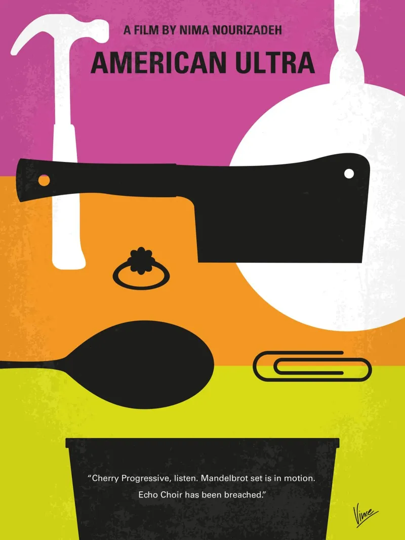 No827 My American Ultra minimal movie poster carta hahnemühle da Chungkong