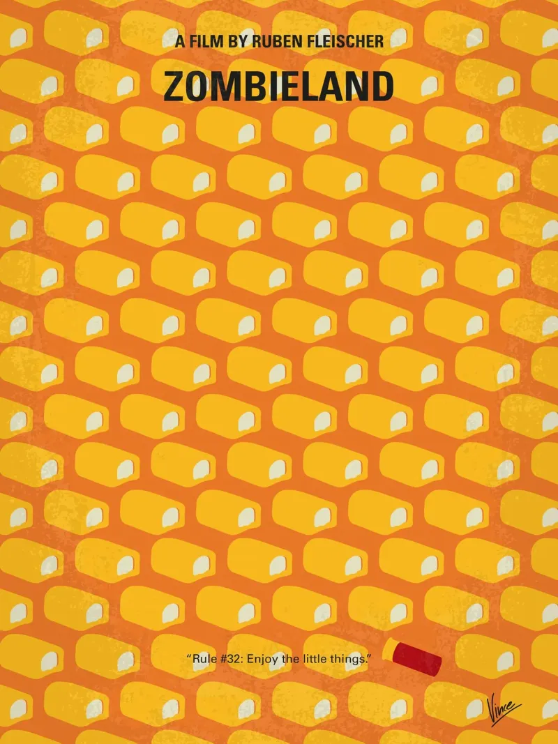 No829 My Zombieland minimal movie poster tela con Cornice a cassetta da Chungkong
