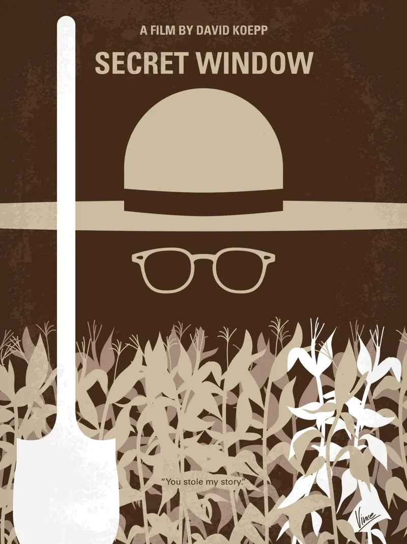 No830 My Secret Window minimal movie poster carta hahnemühle da Chungkong