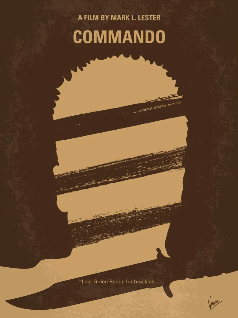 No834 My Commando minimal movie poster carta hahnemühle da Chungkong