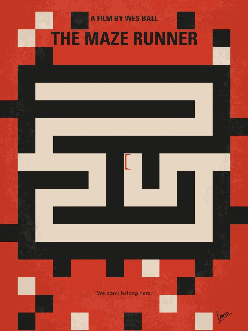 No837 My The Maze Runner minimal movie poster plexiglass da Chungkong