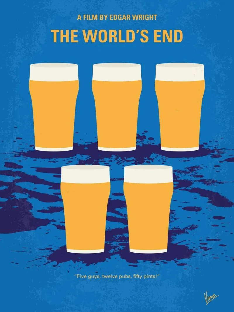 No843 My The Worlds End minimal movie poster carta hahnemühle da Chungkong