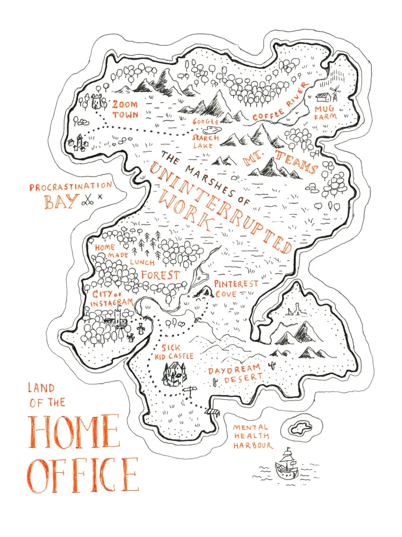 Fantasy Map "Home Office" poster da sonst_noch_was