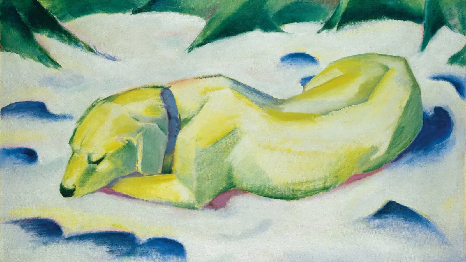 Franz Marc - Dog Lying in the Snow canvas by ARTOTHEK