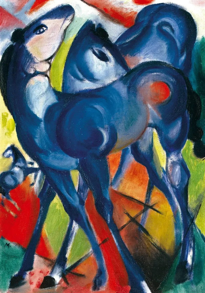 Franz Marc - I puledri blu pellicola backlit da ARTOTHEK