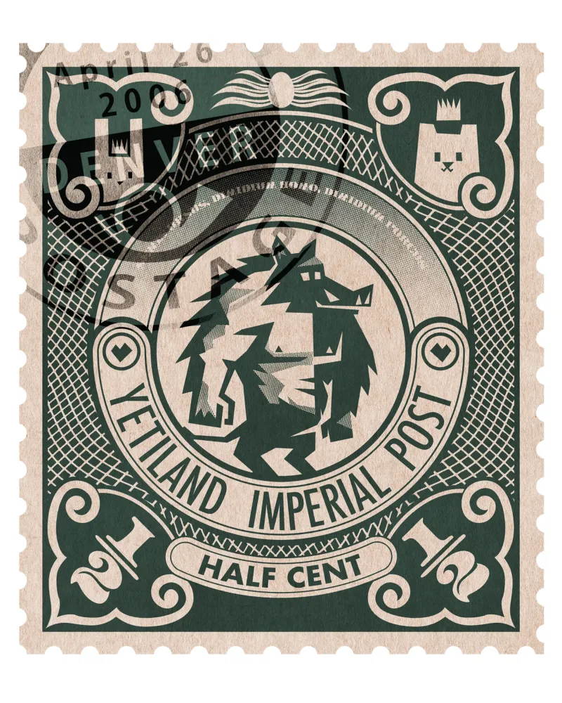 Yetiland Imperial post, half cent poster con telaio in alluminio da Yetiland