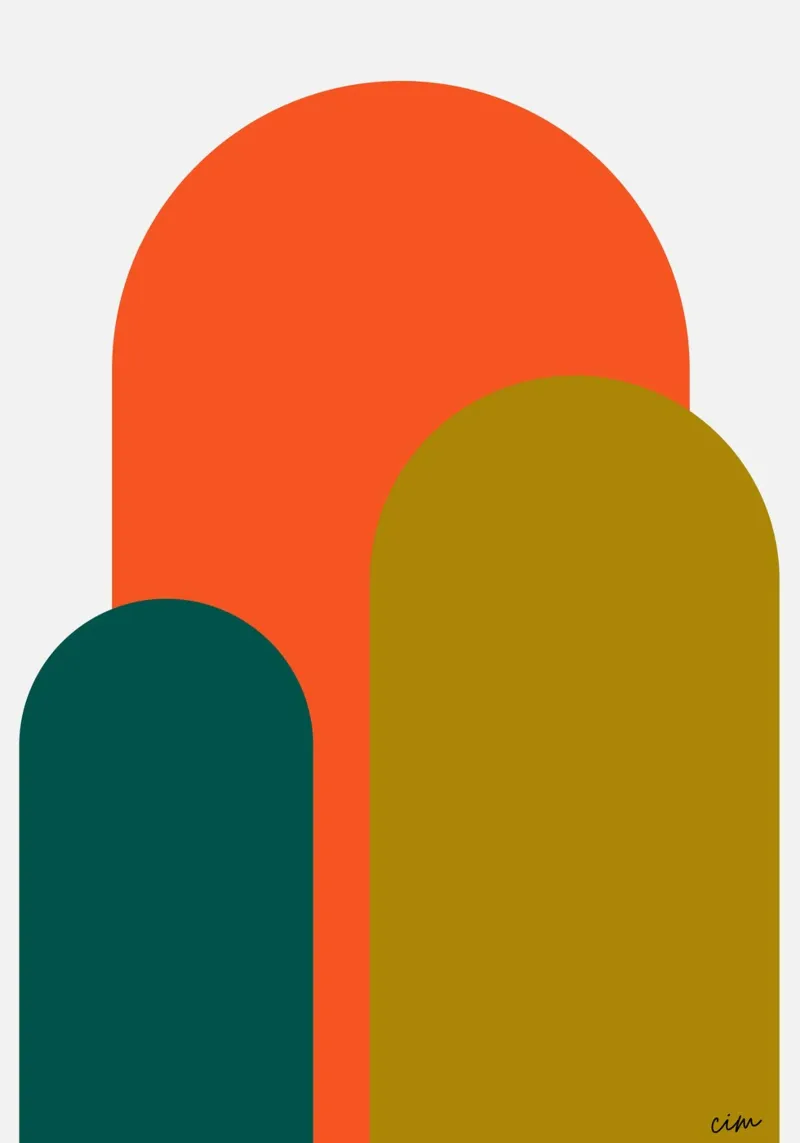 Arches graphiques poster with wooden frame by cim_art